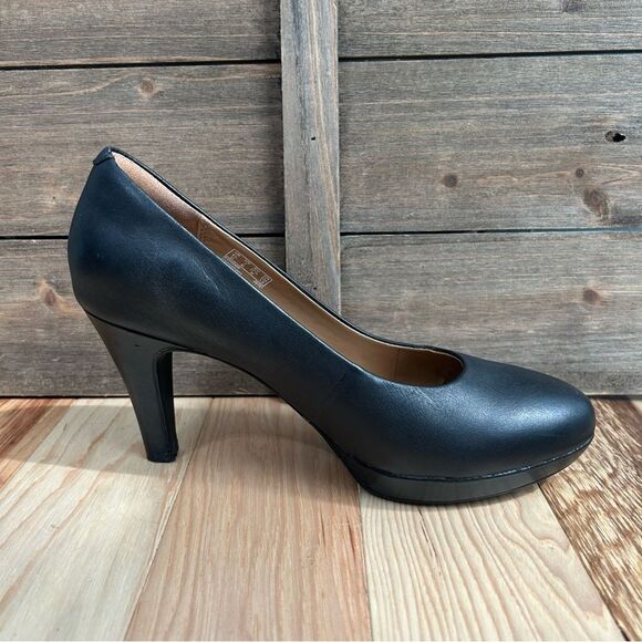 Clarks Brier Dolly Dress Pumps High Heels Platform Ortholite Footbed Black Sz 7 - Picture 14 of 16